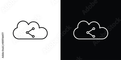 Cloud share icons vector template, EPS 10 for design
