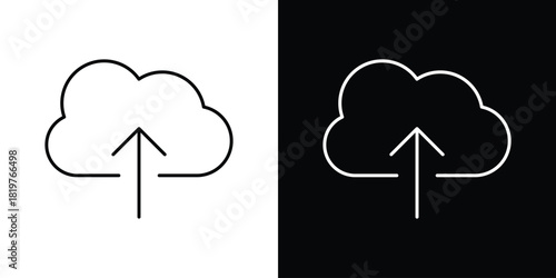 Cloud upload icons vector template, EPS 10 for design