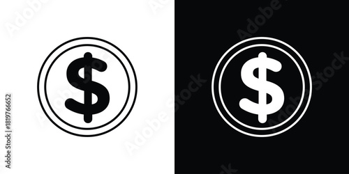 Coin icons vector template, EPS 10 for design