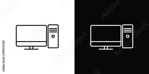 Computer icons vector template, EPS 10 for design