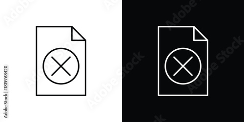Delete Document icons vector template, EPS 10 for design