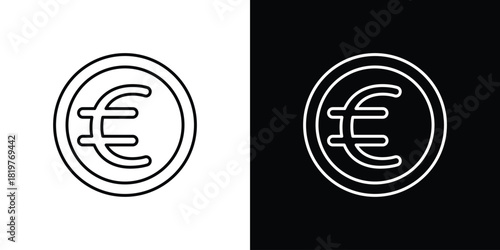 Euro icons vector template, EPS 10 for design