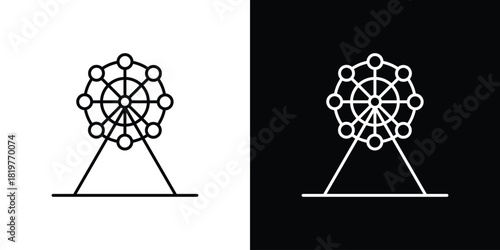 Ferris wheel icons vector template, EPS 10 for design