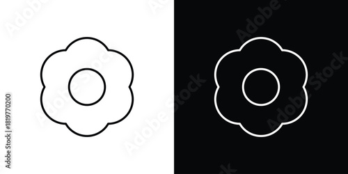Flower icons vector template, EPS 10 for design