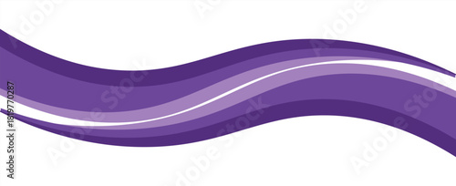 Purple business wave banner on white background, flat purple gradation. wavy background. vector