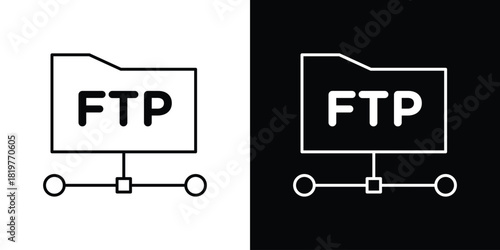 FTP icons vector template, EPS 10 for design