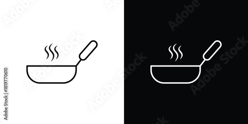 Frying pan icons vector template, EPS 10 for design
