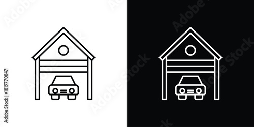 Garage car icons vector template, EPS 10 for design