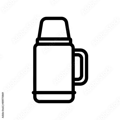 Single icon of a thermos in a minimalist style