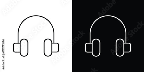 Headset icons vector template, EPS 10 for design