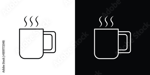 Hot coffee Mug icons vector template, EPS 10 for design
