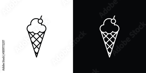 Ice cream icons vector template, EPS 10 for design