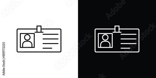 ID badge icons vector template, EPS 10 for design