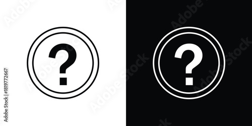 Interrogation icons vector template, EPS 10 for design