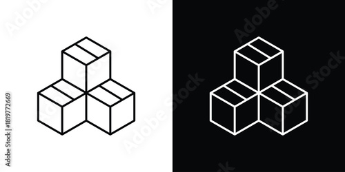 Inventory icons vector template, EPS 10 for design