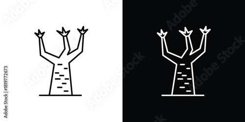 Joshua tree icons vector template, EPS 10 for design