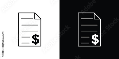 Invoice icons vector template, EPS 10 for design