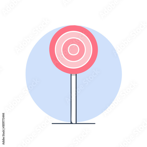 Minimal food
Flat_2D_icon_round_lollipop_isolated_on_a_white background, flat 2D icon, minimal design, simple illustration with EPS format design