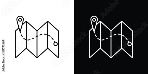 Map icons vector template, EPS 10 for design