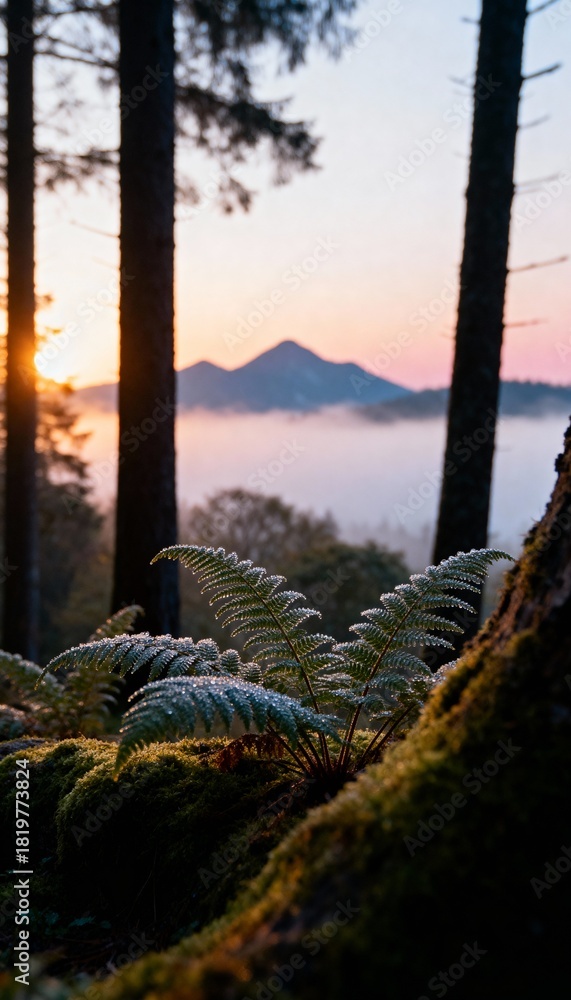 Obraz premium sunset in the mountains