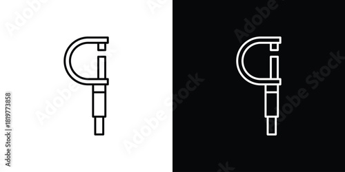 Micrometer icons vector template, EPS 10 for design