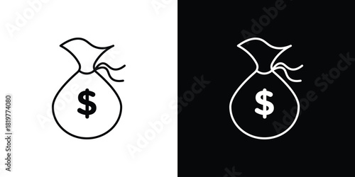 Money bag icons vector template, EPS 10 for design