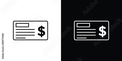 Money check icons vector template, EPS 10 for design