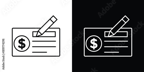 Money check icons vector template, EPS 10 for design