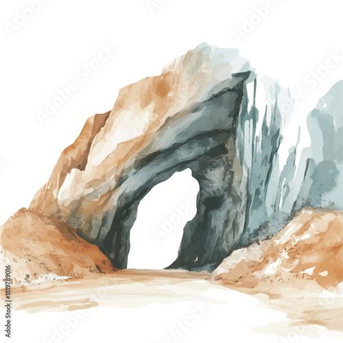 Beautiful cave painting design set Hand-painted style, vectorized, vector set available in EPS, Simple Hand-painted watercolor style