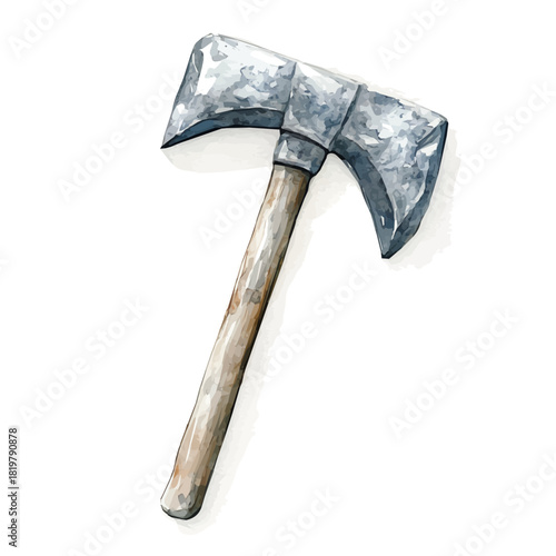 Beautiful pickaxe painting design set Hand-painted style, vectorized, vector set available in EPS, Simple Hand-painted watercolor style