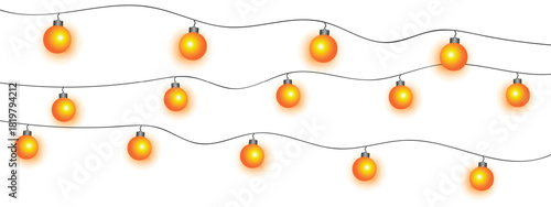 Twinkling fairy lights glow in soft amber, golden garland looping the festive corner, warm bulbs dangling on celebration wire