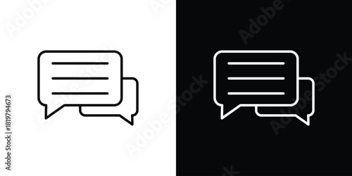 Discussion icons vector.Editable stroke.linear style sign