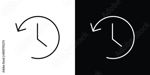 History icons vector.Editable stroke.linear style sign