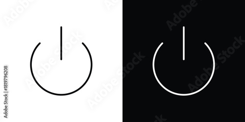 Power icons vector.Editable stroke.linear style sign