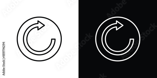 Refresh icons vector.Editable stroke.linear style sign