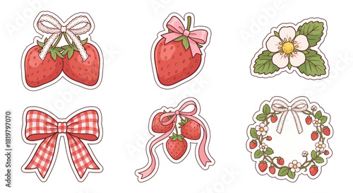 Strawberry Garden Sweet Delights and Charming Bows in a Delightful Collection