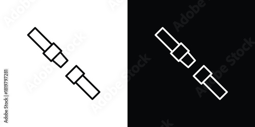 Seatbelt icons vector.Editable stroke.linear style sign