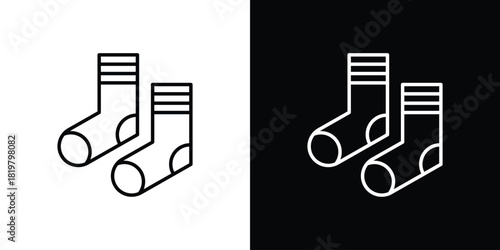 Socks icons vector.Editable stroke.linear style sign