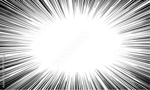 集中線が放射状に広がる漫画風インパクト背景イラスト