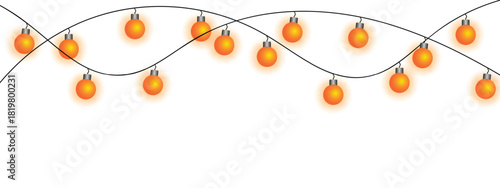 Classic amber bulbs on looping cables traditional holiday glow with soft curves
