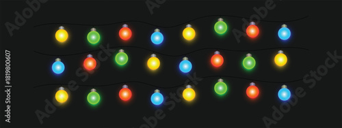 Clustered colorful bulbs in neat rows bold decorative lighting with a retro vibe