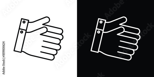 Wash hands icons vector.Editable stroke.linear style sign
