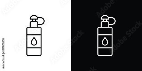 Water bottle icons vector.Editable stroke.linear style sign