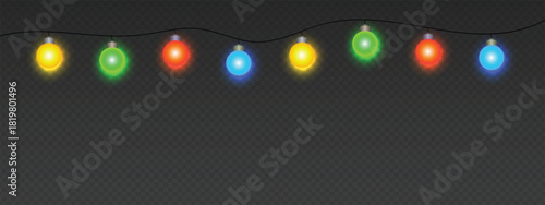 Bold oversized bulbs in a single row retro modern party lights with strong presence