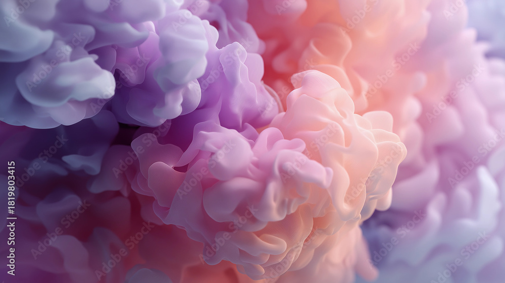 Fototapeta premium Floating Pastel Texture Resembling Soft Mist and Clouds