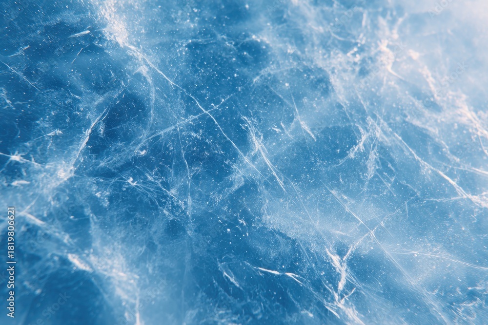 Obraz premium Textured blue ice close-up