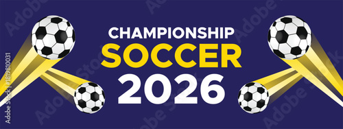 Championship Soccer 2026 Gold Ribbon Banner