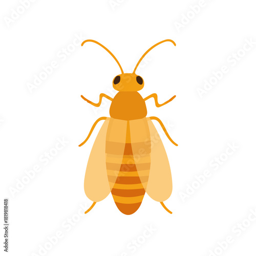 Attractive Minimalist illustration, A clipart flat 2D icon, simple illustration with EPS format design of a termite isolated on white and transparent background