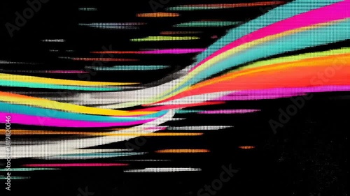 Abstract Art Background with Bright Colorful Lines and Neon Swirls - Vibrant Digital Illustration with Motion Blur and Fluid Texture for Modern Design.
