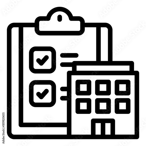 criteria outline icon. requirement list. task review. corporate office